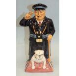 A Kevin Francis limited edition ceramic model 'Standing Churchill Toby', modelled by Douglas V