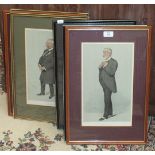 Six framed 'Spy' prints, (6).