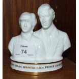 A Coalport limited edition bust-length figure group: Lady Diana Spencer and HRH Prince Charles,