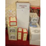 A collection of Royal Doulton boxed ceramic figures: 'Wilfred Entertains', 'Wilfred Toadflax', '