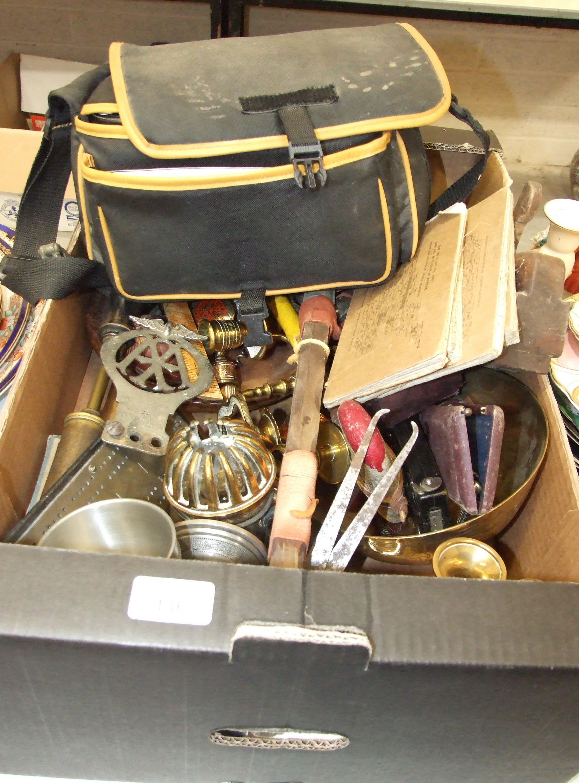 An Ensign No.2 folding camera and a quantity of metalware and miscellaneous items. - Image 2 of 2