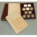 Pobjoy Mint, a cased set of ten proof silver 'The Queen's Beast Medal Collection', contained in