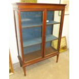 An early-20th century mahogany rectangular display cabinet, 80cm wide, 123cm high.