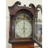 A 19th century mahogany long case clock with 8-day movement and associated case, (damaged), 230cm