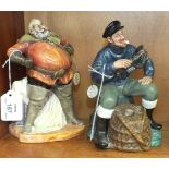 Two Royal Doulton figurines, 'Falstaff' HN2054, 19.5cm high, 'The Lobster Man' HN2317, 19cm, (2).