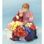 A Royal Doulton figure, 'Flower Seller's Children', HN1342, 21cm, (small chip to base).