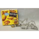 A boxed set of six Tala 'Big Top' cookie cutters, with recipe card.