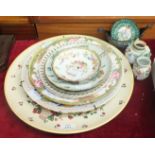 A large Royal Doulton plate, 'Wildflower' D5273, 39cm diameter, other decorative plates, etc.