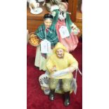 Three Royal Doulton figurines, 'Lady Charmian' HN1949, 21cm, 'The Orange Lady' HN1953, 22cm, 'The