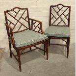 A set of eight simulated bamboo 'Brighton Pavillion' chairs by Classic Furniture Ltd, including