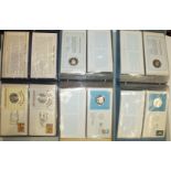 Five sterling silver medallic first day covers 'Official United Nations Postal Administration 1975