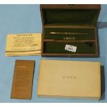 A limited edition Parker pen made from brass recovered from the liner RMS Queen Elizabeth, serial