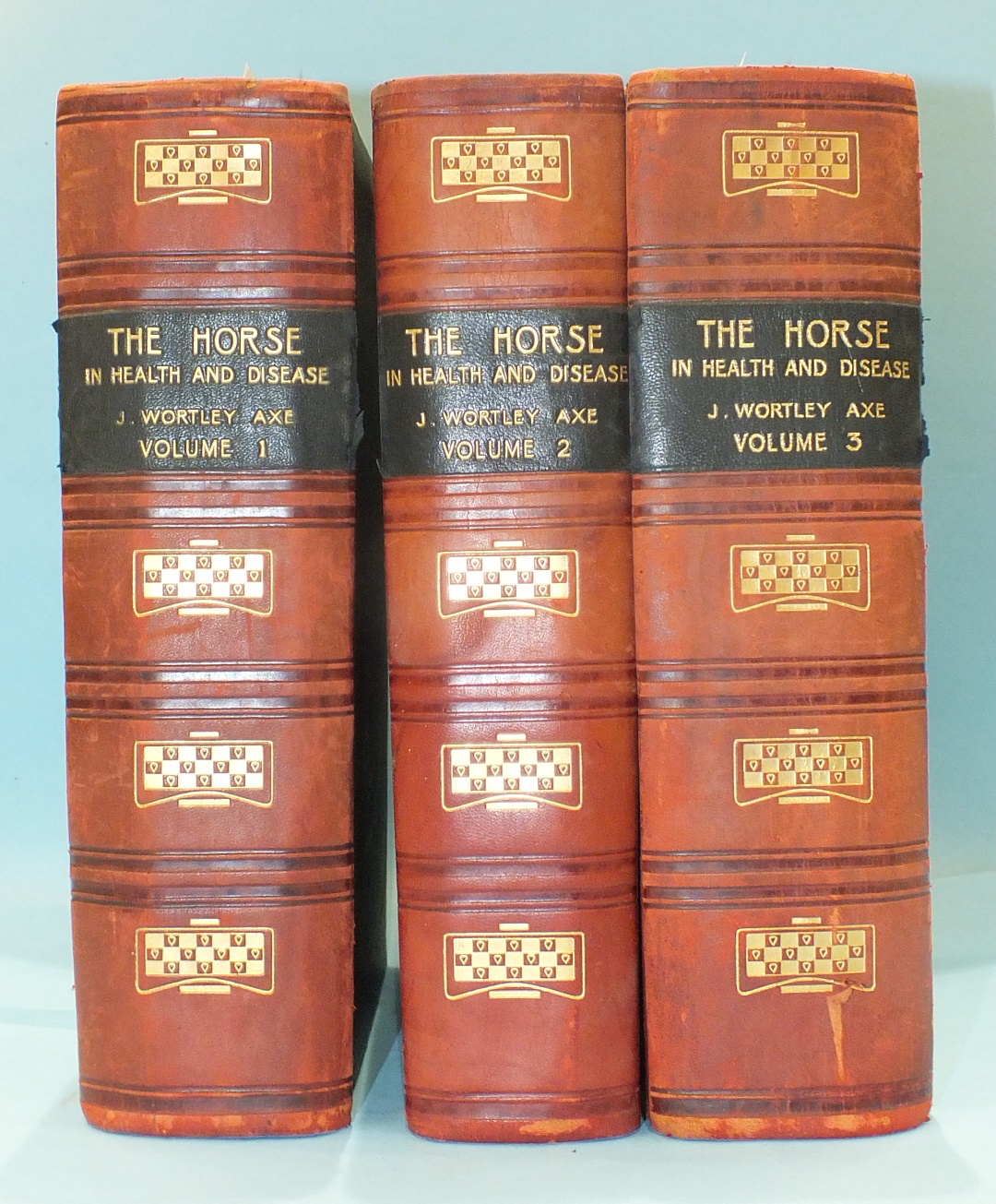 Wortley Axe (J) The Horse, 3 vols, col frontis, plts, me, hf mor gt, 4to, nd.