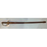 A George V Royal Artillery Officer's sword, the 86cm blade etched and marked R Groves, Woolwich,