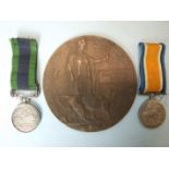 A George IV Indian General Service Medal with Afghanistan NWF 1919 Bar, and a British War Medal