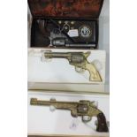 A Franklin Mint replica revolver 'The Wyatt Earp 44 Revolver', with certificate, in box and two