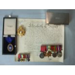 A B. E. M. group of seven medals: George IV British Empire Medal (military), 1939-1945 Star,