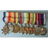 A WWI/WWII group of nine medals awarded to J22374 W J Every AS RN: 1914-15 Star, British War