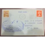 Lundy 1969 Appeal stamp, used, on commemorative card.