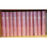 Surtees (Robert Smith), Sporting Novels, 11 vols, hd col. plts and illus. by H K Browne, teg, hf red