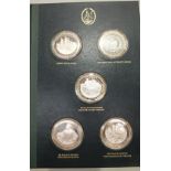 John Pinches, twenty-five sterling silver medallions, 'The Mountbatten Medallic History of Great