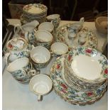 Approximately sixty pieces of Booths 'Floradora' tea and dinnerware and approximately sixty pieces