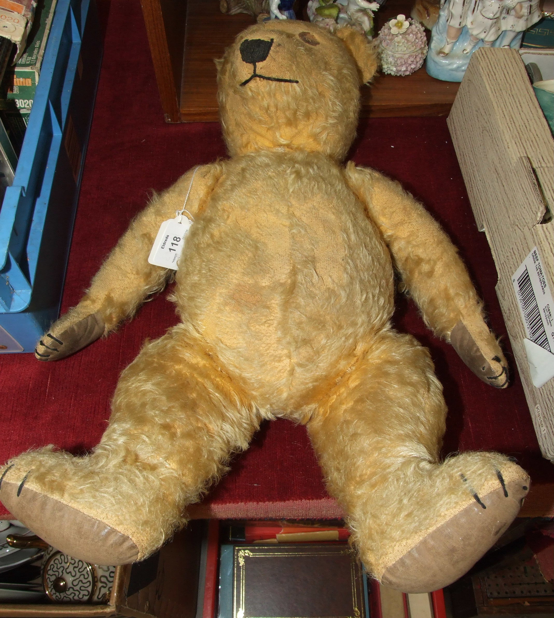 A Chiltern Hugmee teddy bear c1930-40's, the vertically stitched nose with outer stitches - Image 2 of 2