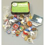 A quantity of badges, many c1950's and other items.