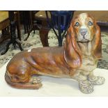 A composite model of a Basset Hound looking for a new home, 52.5cm high, 74cm long.