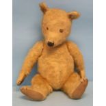 A Chiltern Hugmee teddy bear c1930-40's, the vertically stitched nose with outer stitches