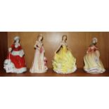 Four Royal Doulton figurines: 'Spring' HN5321, 'Summer' HN5322, 'Autumn' HN5323 and 'Winter' HN5314,