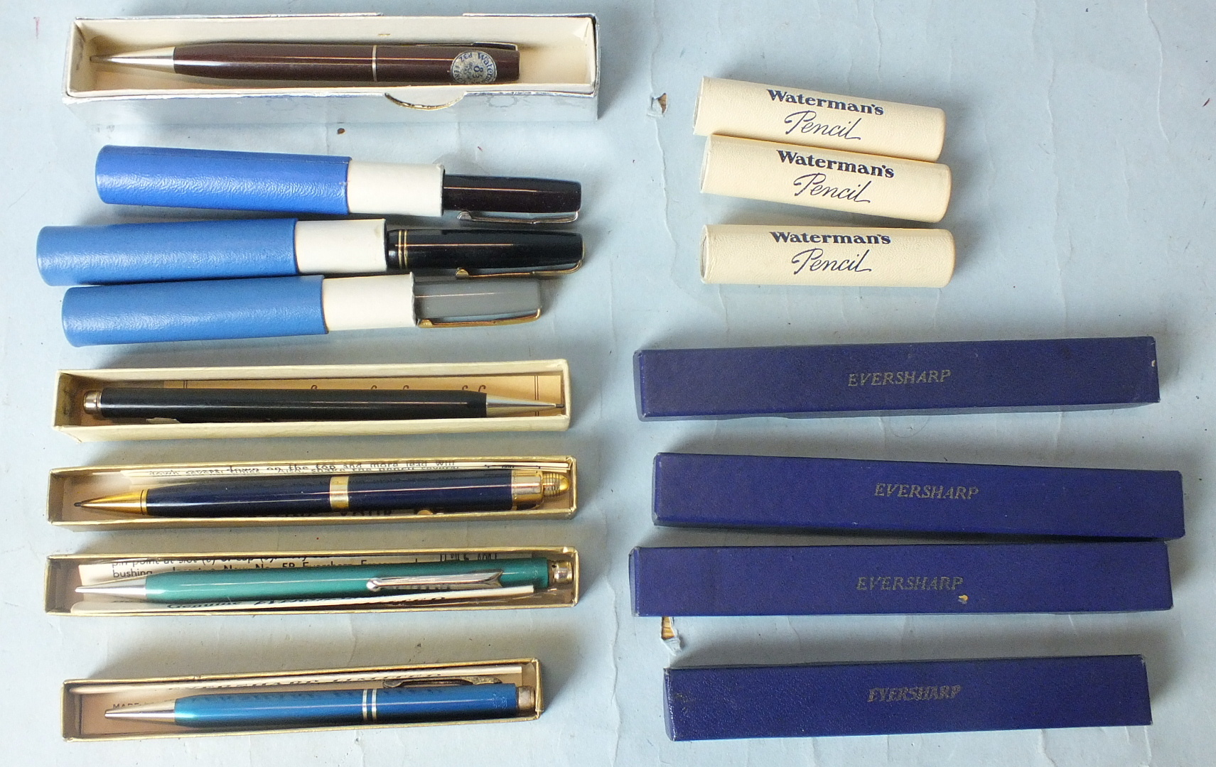 A collection of three Watermans P515 pencils, each in original presentation tubes, a Watermans