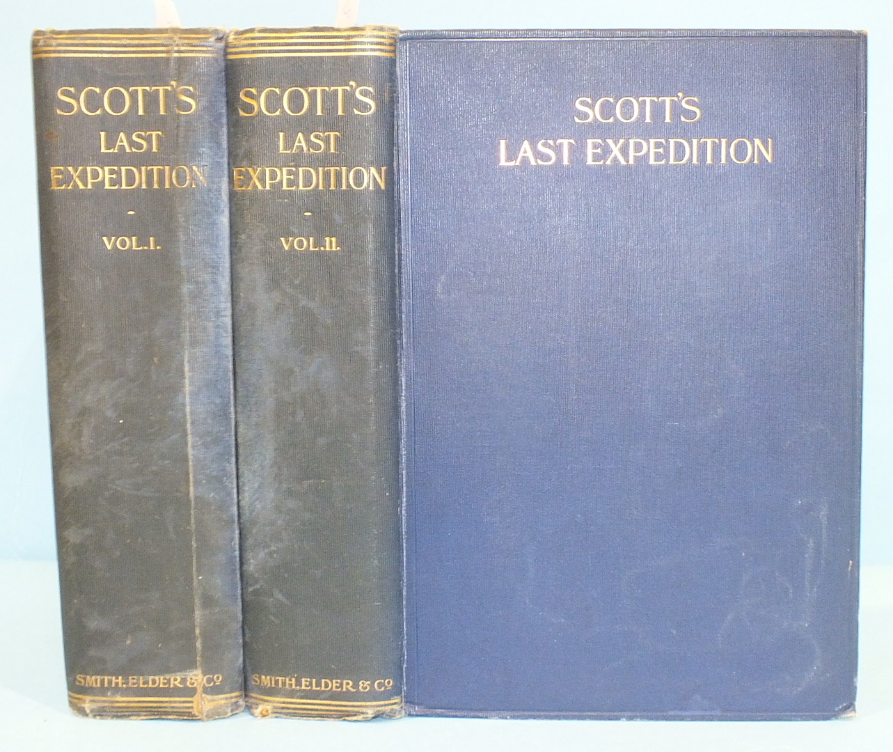 Scott (Capt. Robert Falcon) Scott's Last Expedition, 2 vols, plts, panoramas, maps, teg, cl gt, 8vo,