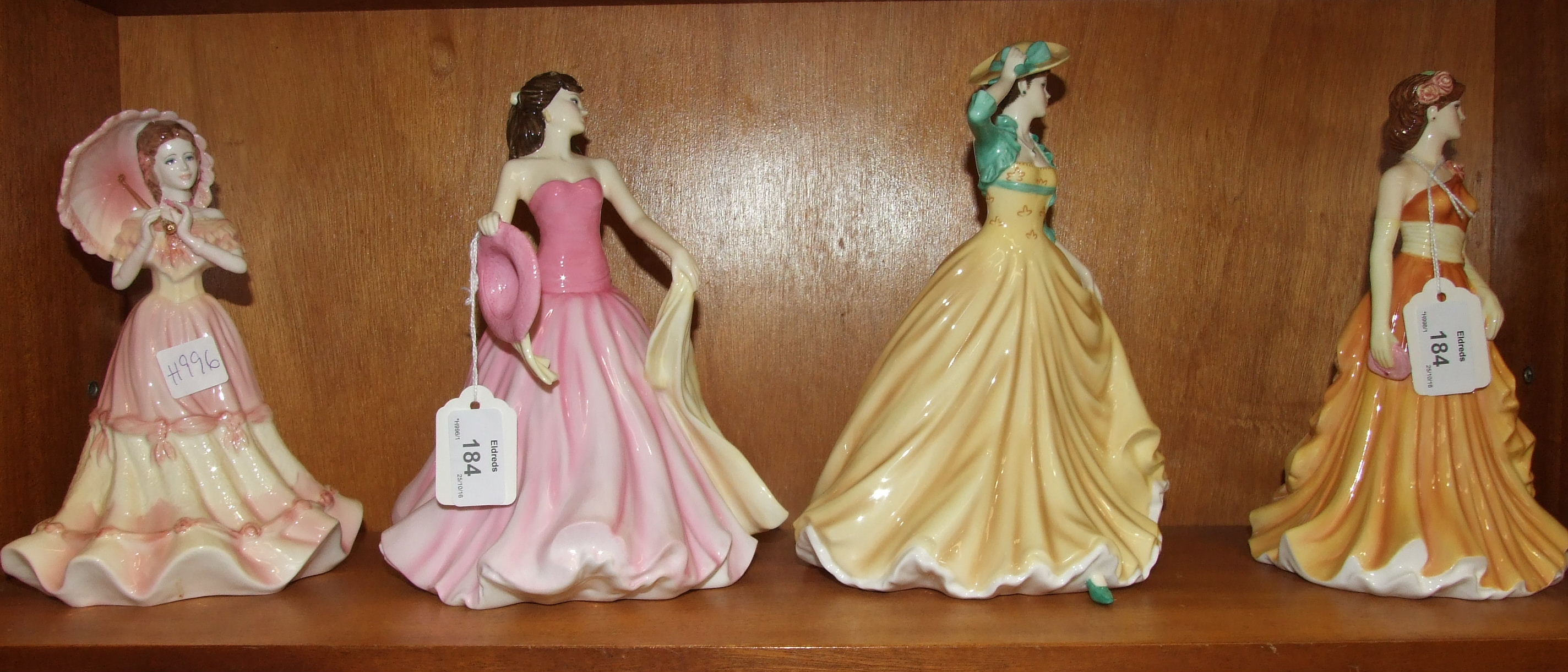 Four Coalport figurines, 'Fiona', 'Skye Bright', 'Dawn Song', 'Amber Gold', (4).