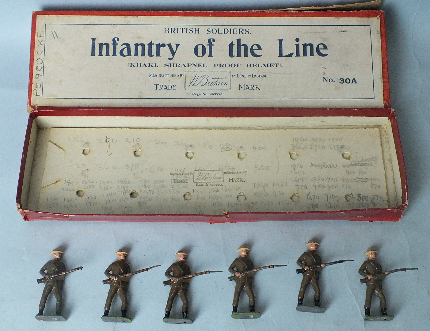 W Britain, set 30A Infantry of the Line, boxed.