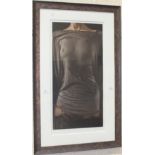 After Willi Kissmer, a limited edition coloured print 'Female torso with black dress', 74 x 37cm,