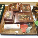 A quantity of Furst Besteck 'Lord Nelson' cutlery and an oak two-handled tray.