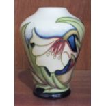 A Moorcroft 2005 'Ode To May' vase by Sian Leeper, factory stamp to base, c2005 seahorse logo.