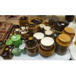 Ninety-six pieces of Hornsea 'Bronte' teaware, dinnerware, storage jars, approximately fifty