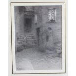 Herbert E Butler (1861-1931) DOORWAY, POLPERRO Signed pencil drawing, 19.5 x 14.3cm.