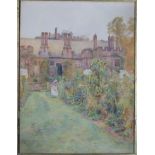 E Arthur Rowe (1863-1922) AN ENGLISH HOUSE, SOFTER THAN SLEEP, ALL THINGS IN ORDER STOOD Signed