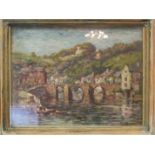 Follower of Claude Monet (20th century) DINAN Oil on panel, bears signature, dated '96', inscribed