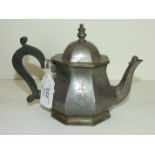 A silver teapot of octagonal bellied form, Sheffield 1926___13.5oz.