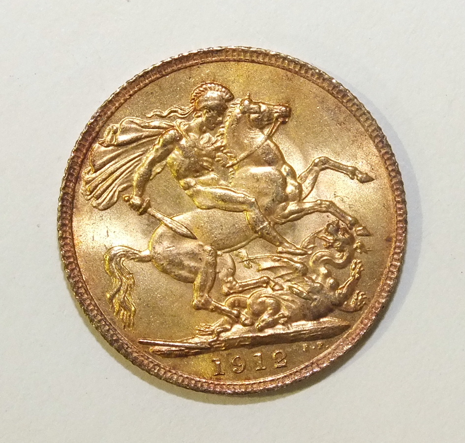 A 1912 sovereign.