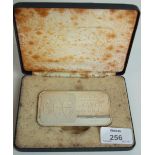 A 500g silver ingot, "Presented by C E Heath & Co, Ltd, on the Occasion of the Silver Jubilee of