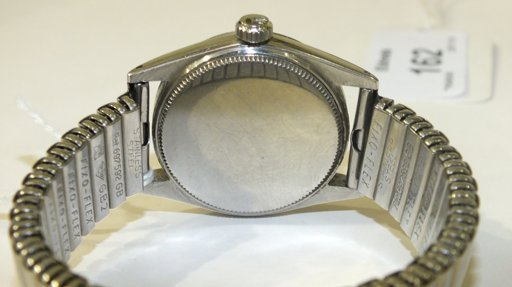 Rolex Oysterdate Precision, mid-size steel-cased wrist watch c1955, ref: 6466, the yellowed dial - Image 4 of 4