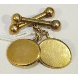 A pair of Chinese 18ct gold cufflinks, 9.3g