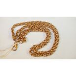 A 9ct gold belcher link necklace, 51cm, 9g.
