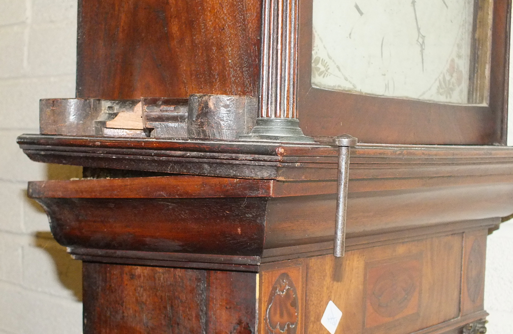 A late 18th/early 19th century long case clock, the painted dial signed "M Godfrey *****minster", - Image 3 of 6