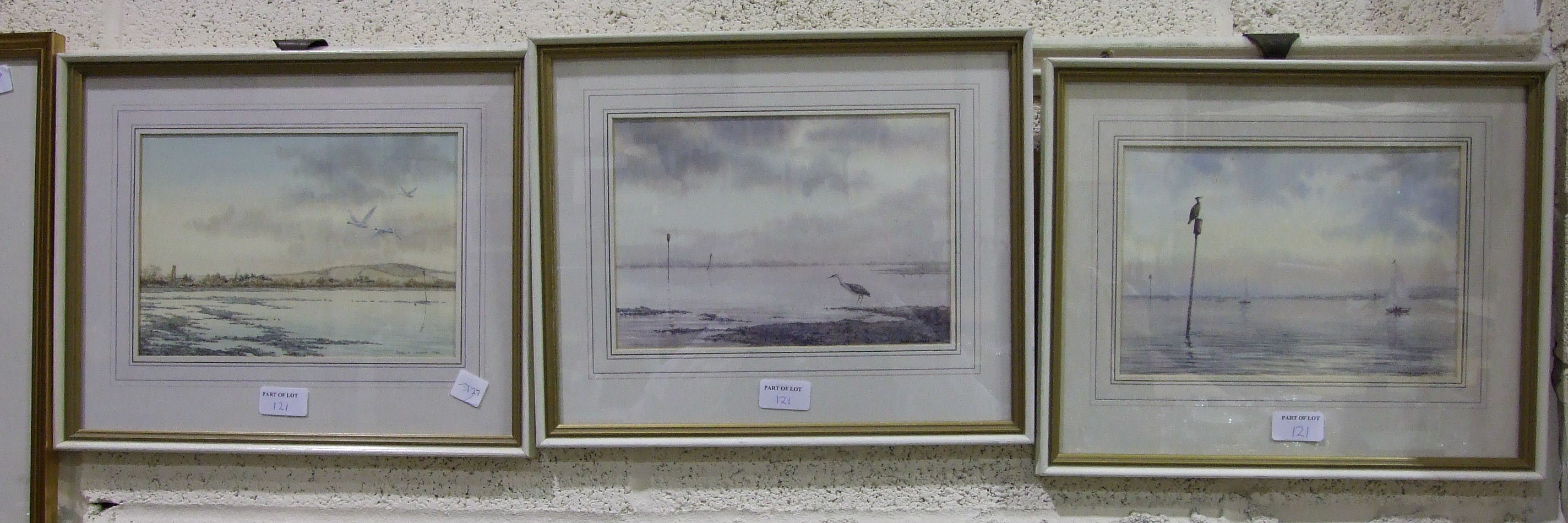 Angela Loader, Mallard Ducks on River, a signed watercolour dated 1988, 35 x 47cm, Towards Evening - - Image 3 of 4